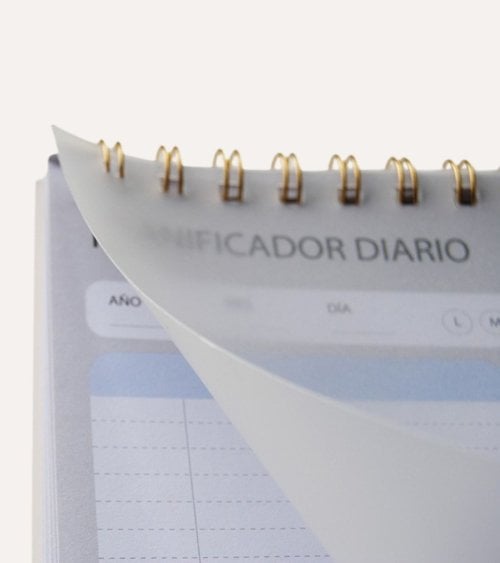 Planificador Diario con Espiral y Tapa