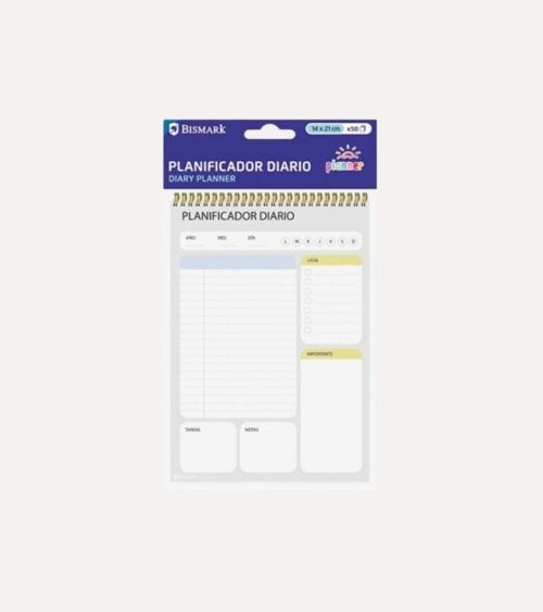 Planificador Diario con Espiral y Tapa