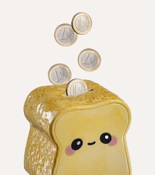 Hucha Infantil Pan de Cerámica