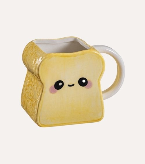 Taza Mug Breakfast en Forma de Pan de Cerámica