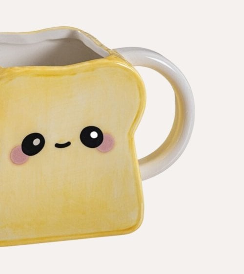 Taza Mug Breakfast en Forma de Pan de Cerámica
