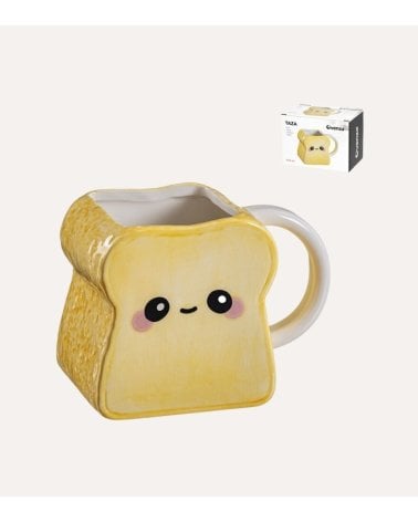 Taza Mug Breakfast en Forma de Pan de Cerámica
