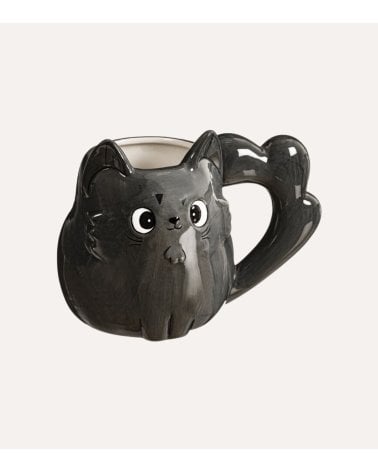 Taza Mug Gato Negro de Cerámica