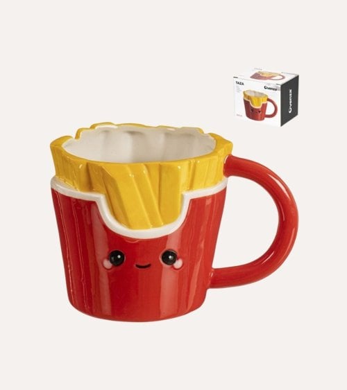 Taza Mug Patatas Fritas de Cerámica