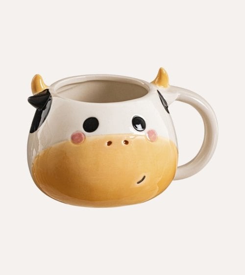 Taza Mug Vaca Sonriente de Cerámica
