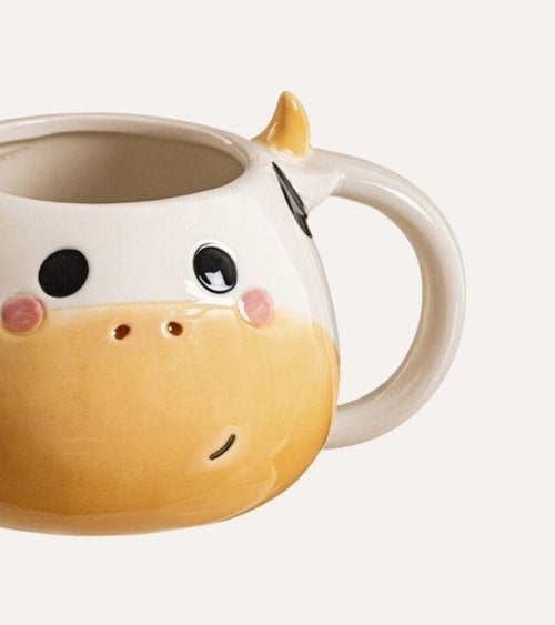 Taza Mug Vaca Sonriente de Cerámica