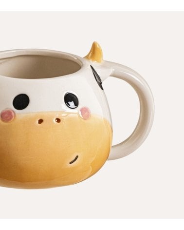 Taza Mug Vaca Sonriente de Cerámica