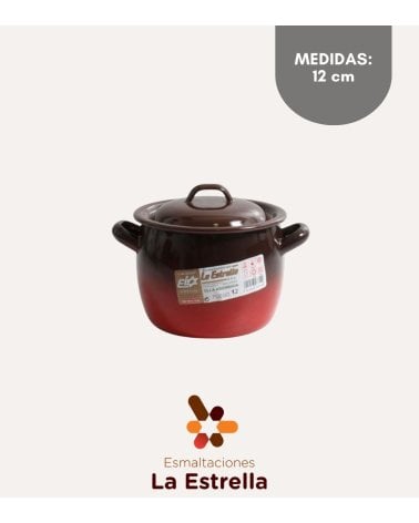 Olla Abombada Fuego con Tapa de Acero Esmaltado