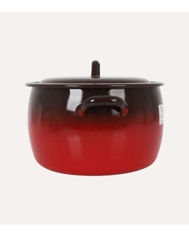 Olla Abombada Fuego con Tapa de Acero Esmaltado