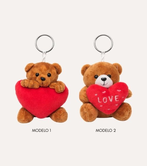 Llavero Osito de Peluche Valentine de Poliéster
