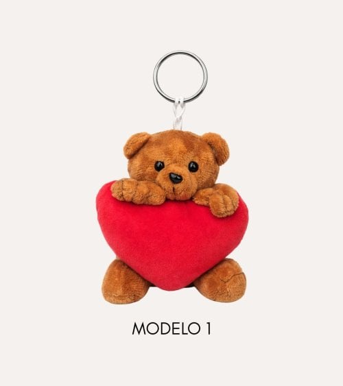 Llavero Osito de Peluche Valentine de Poliéster