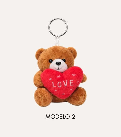 Llavero Osito de Peluche Valentine de Poliéster