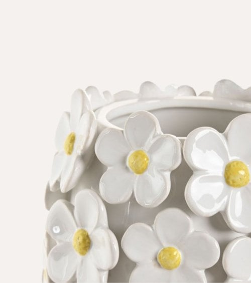 Centro de Mesa Margaritas de Cerámica