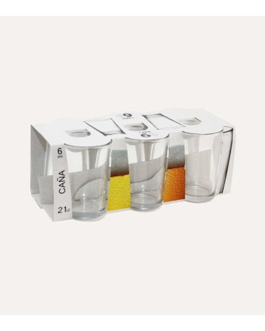 Set de 6 Vasos para Caña de Cristal