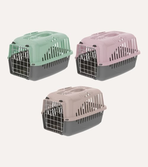 Transportín de Mascotas con Puerta de Metal y Plástico