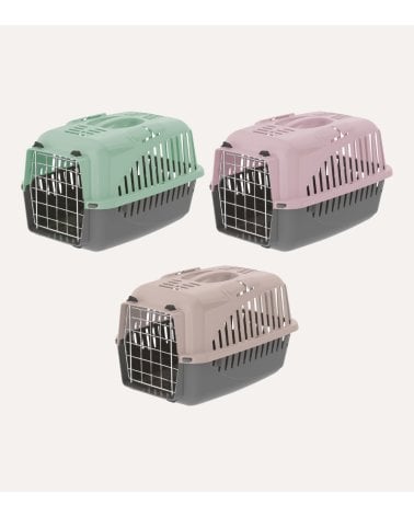 Transportín de Mascotas con Puerta de Metal y Plástico