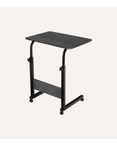 Mesa Auxiliar Ajustable con Ruedas de Metal y MDF