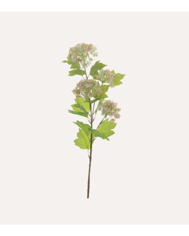 Rama Decorativa Mini Flores Viburnum de Plástico