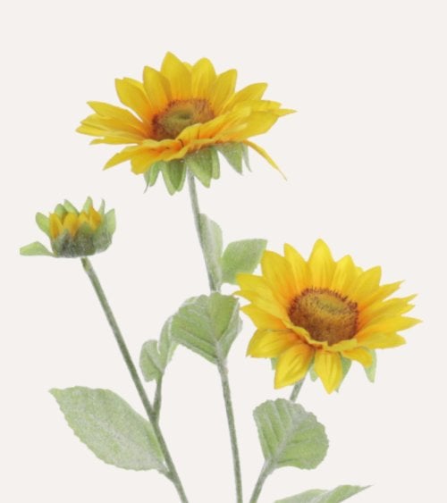 Rama Decorativa Capullos de Girasol de Plástico