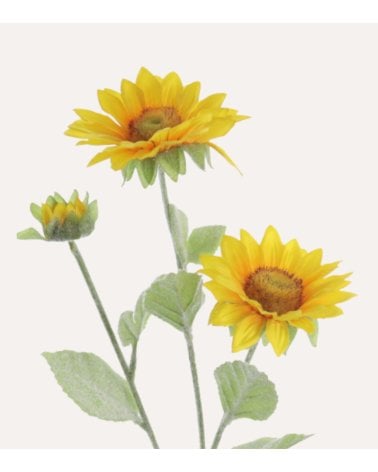 Rama Decorativa Capullos de Girasol de Plástico