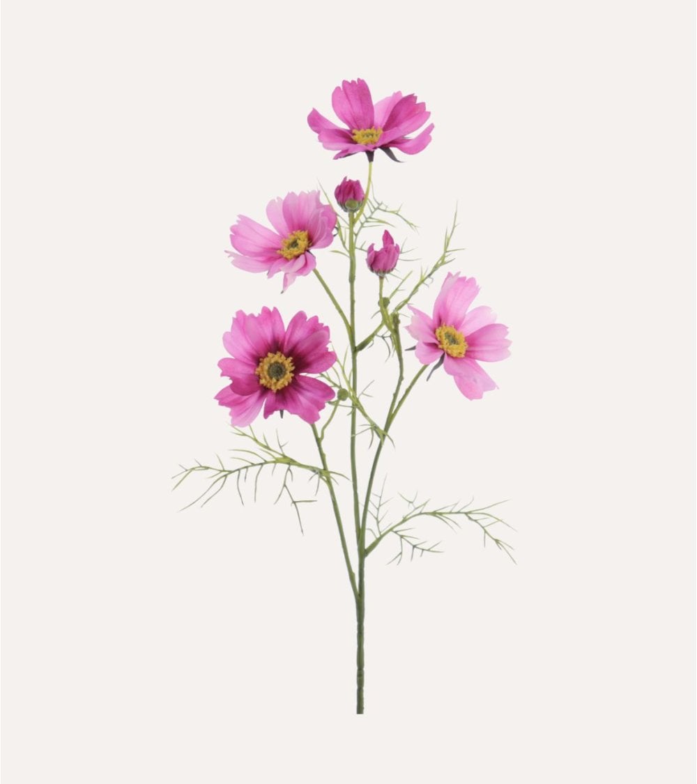 Rama Decorativa Flores Cosmos de Plástico