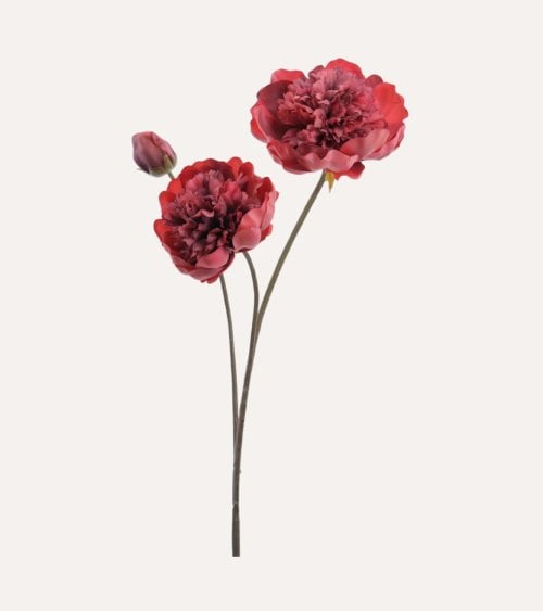 Rama Decorativa Flores de Peonia de Plástico