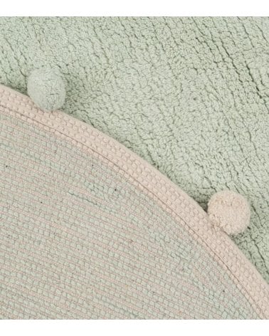 Alfombra Infantil Circular con Pompones de Algodón
