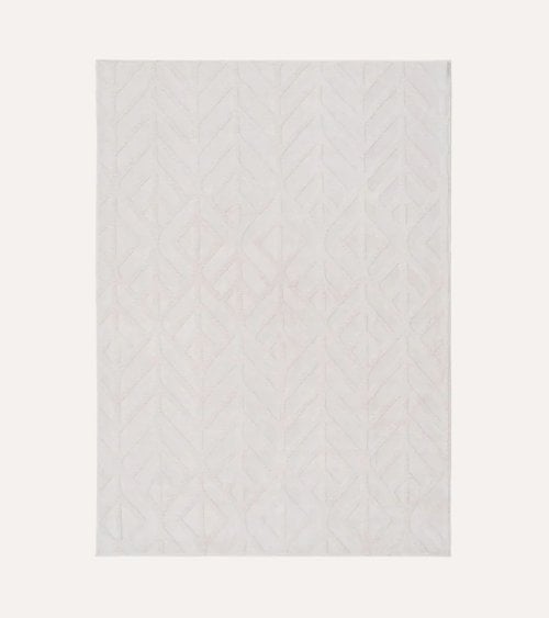 Alfombra Espigas Geométricas con Pelo Corto de Poliéster