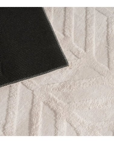 Alfombra Espigas Geométricas con Pelo Corto de Poliéster