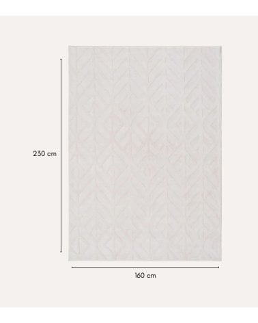 Alfombra Espigas Geométricas con Pelo Corto de Poliéster