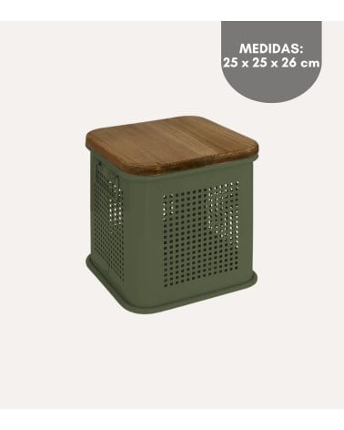 Baúl Decorativo Azae de Metal y Madera