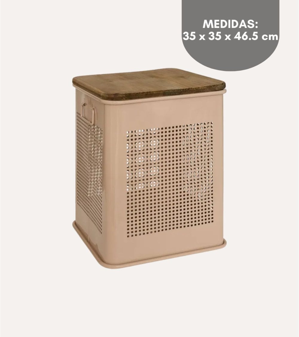 Baúl Decorativo Azae de Metal y Madera