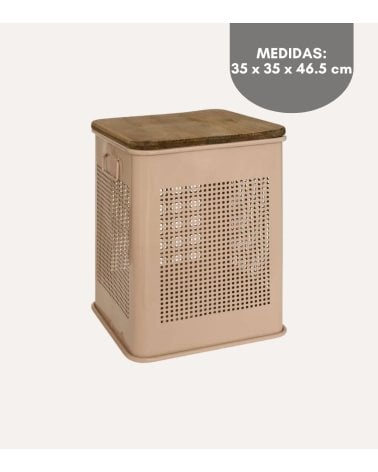 Baúl Decorativo Azae de Metal y Madera