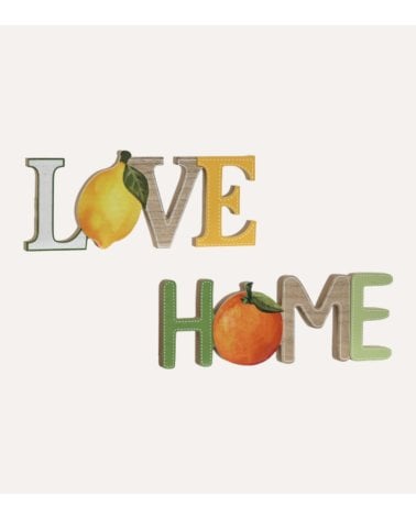 Letras Decorativas con Frutas de MDF