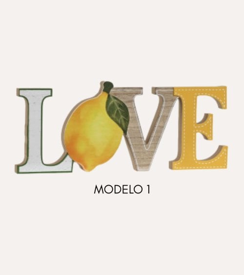 Letras Decorativas con Frutas de MDF