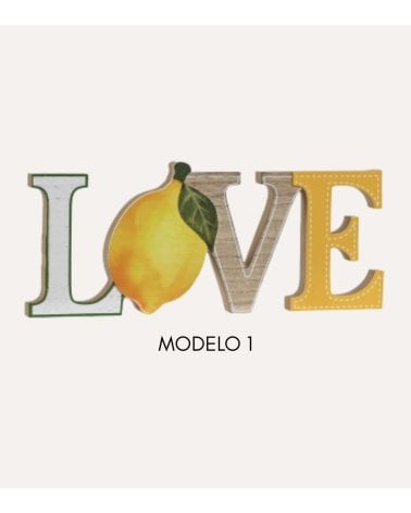 Letras Decorativas con Frutas de MDF