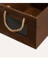 Caja Coffee de Madera de Paulownia con Asas de Cuerda