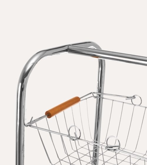 Carro Auxiliar con 4 Cestas Removibles de Metal