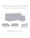 Funda de Chaise Longue Bielástica de Brazo Largo Bronx-14