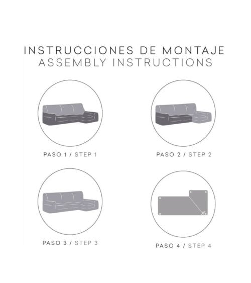 Funda de Chaise Longue Bielástica de Brazo Largo Bronx-13