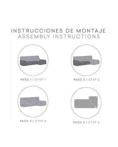 Funda de Chaise Longue Bielástica de Brazo Largo Bronx-13