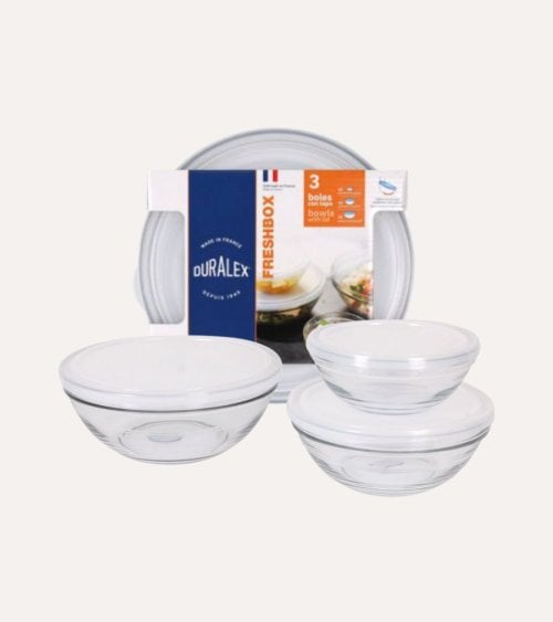 Set de 3 Fiambreras Transparente Lys de Duralex