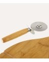 Tabla de Corte para Pizza con Cortador de Bambú