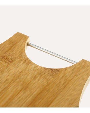 Tabla de Corte para Pizza con Cortador de Bambú