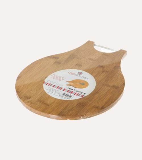 Tabla de Corte para Pizza con Cortador de Bambú