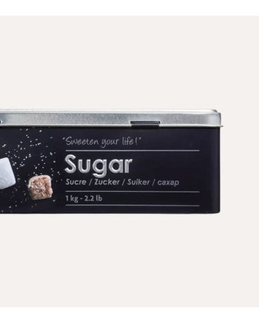 Bote de Azúcar Rectangular de Metal