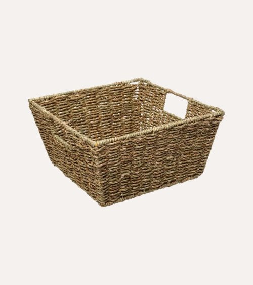 Cesta Reed con Asa de Caña Tejida