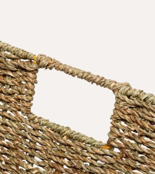Cesta Reed con Asa de Caña Tejida