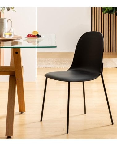 Silla Asan de Polipropileno y Patas de Acero