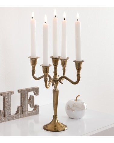 Candelabro Decorativo con 5 Brazos de Acero y Aluminio